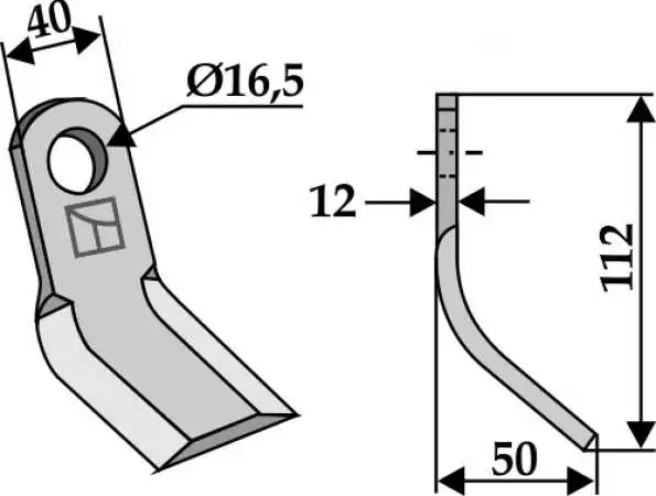 Y-Messer 112x40mm